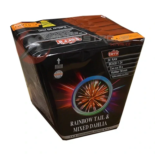 Zápalnice ohňostroje pod oranžovou samolepkou